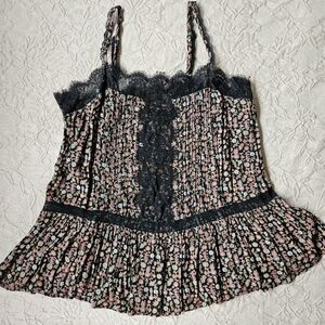 American Eagle Outfitters Floral Camisole - Black and Pink